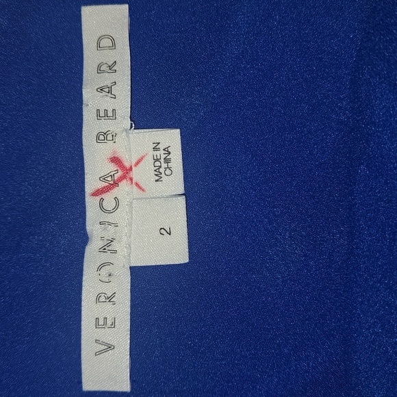 Veronica Beard Lyric Top 100% Silk One-Shoulder Floral Print Blouse Blue Size 2 - Picture 4 of 7